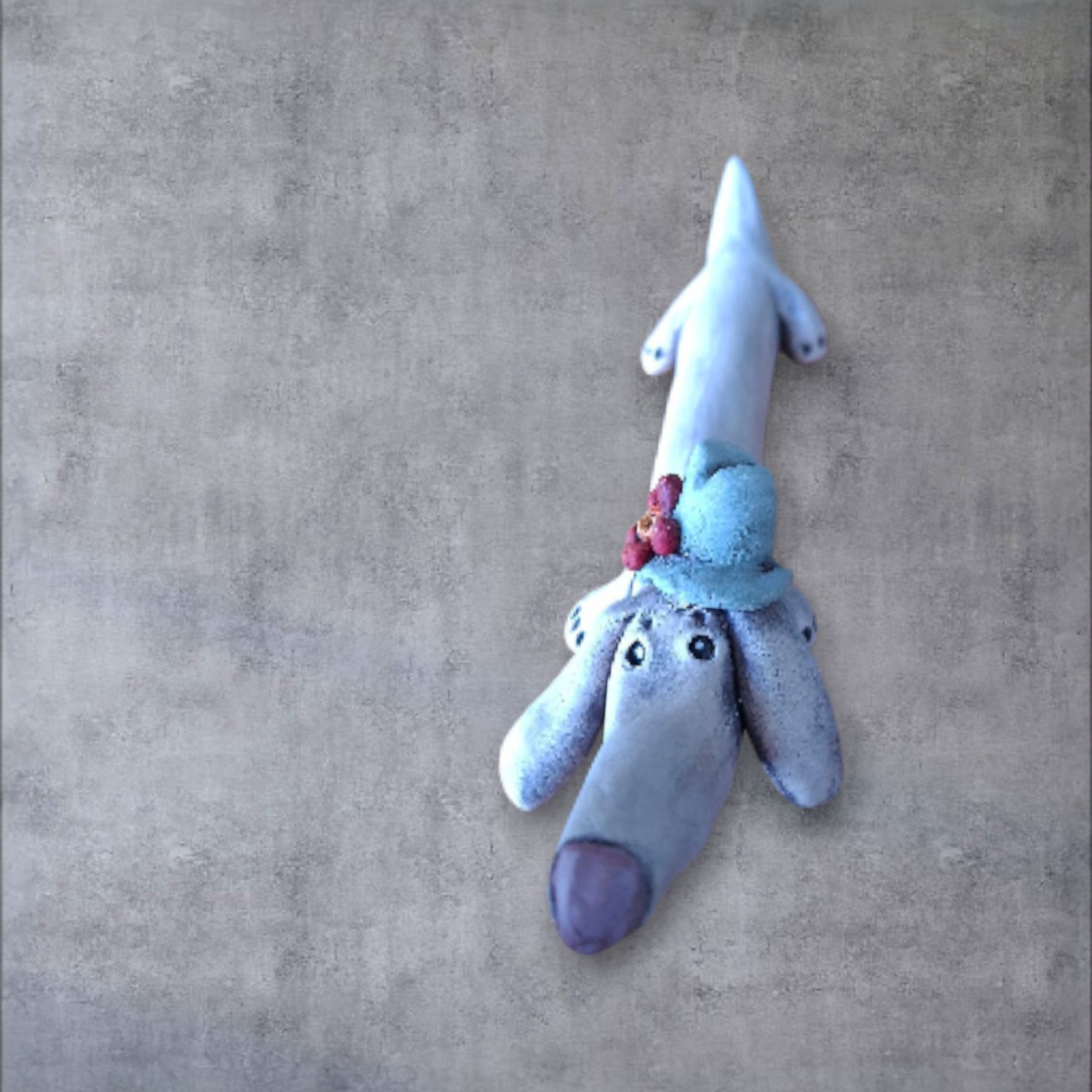 Ceramic Dachshund Ornament - Medium - 2