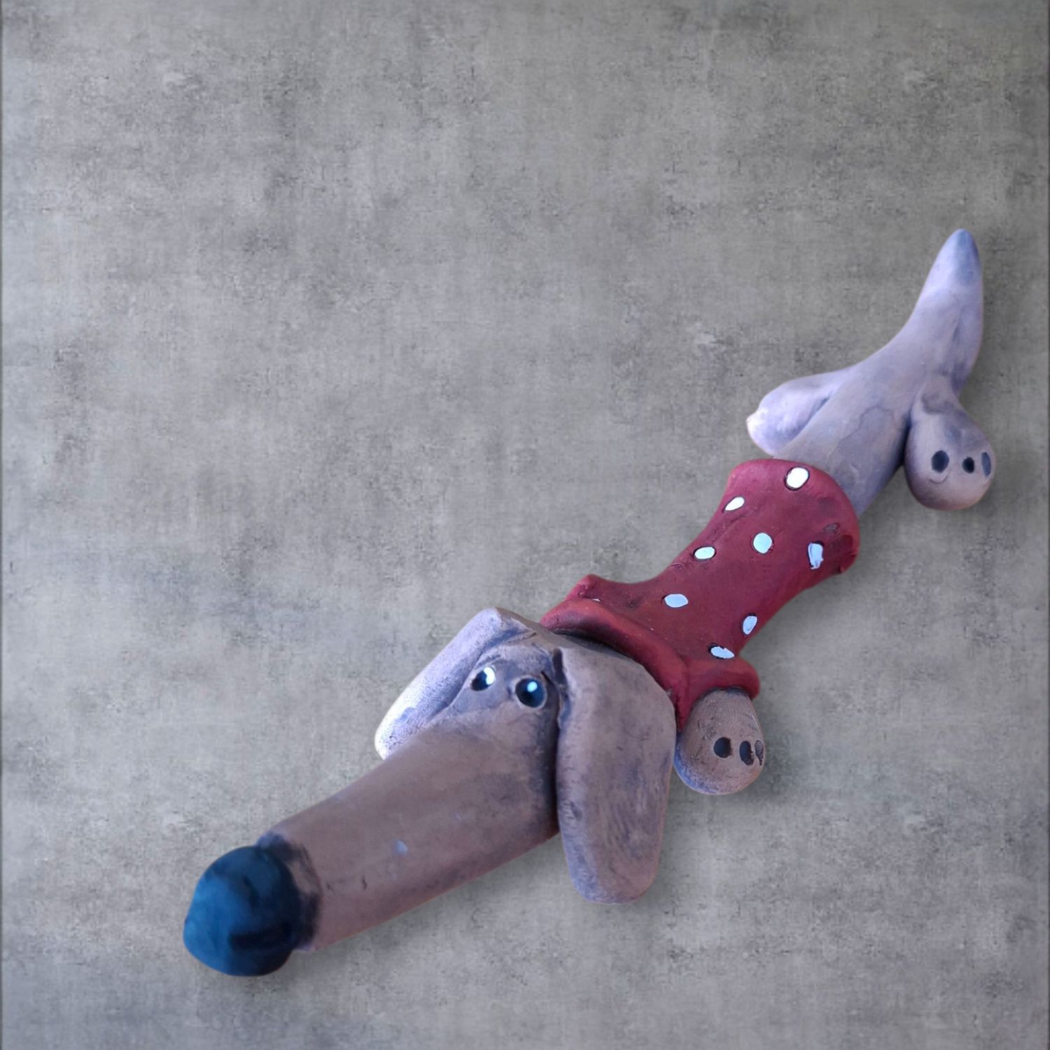 Ceramic Dachshund Ornament - Medium - 3