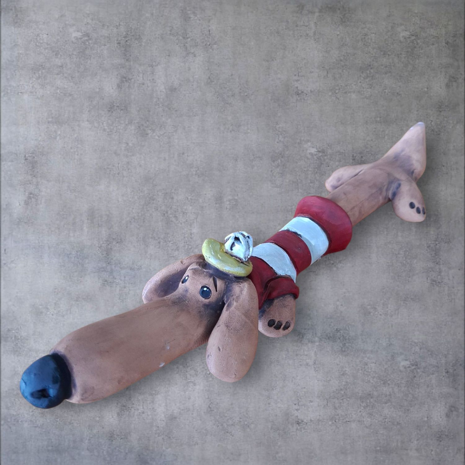 Ceramic Dachshund Ornament - Large - 4