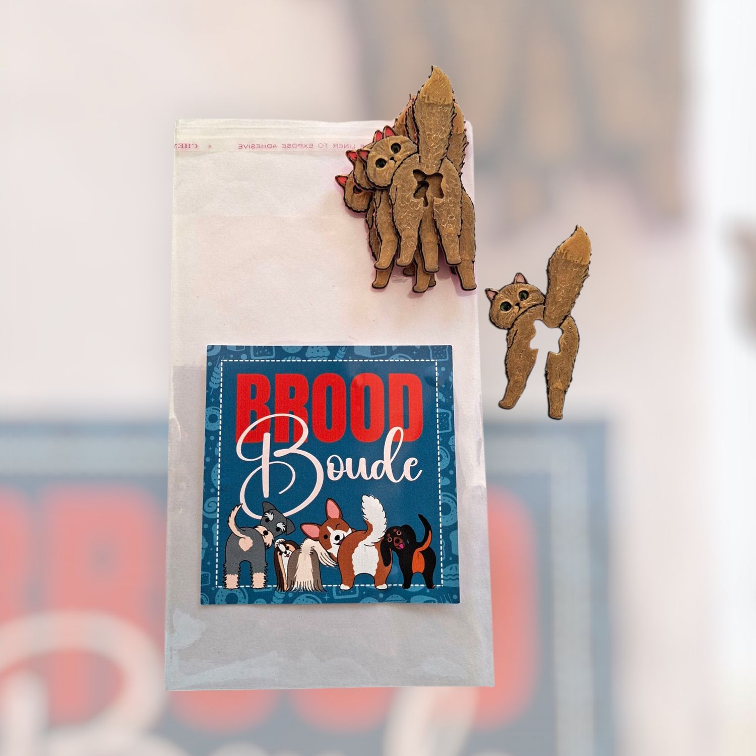 Bread Bums pack of 5 - Colourful Cats - 6 Breeds (Afrikaans Label)