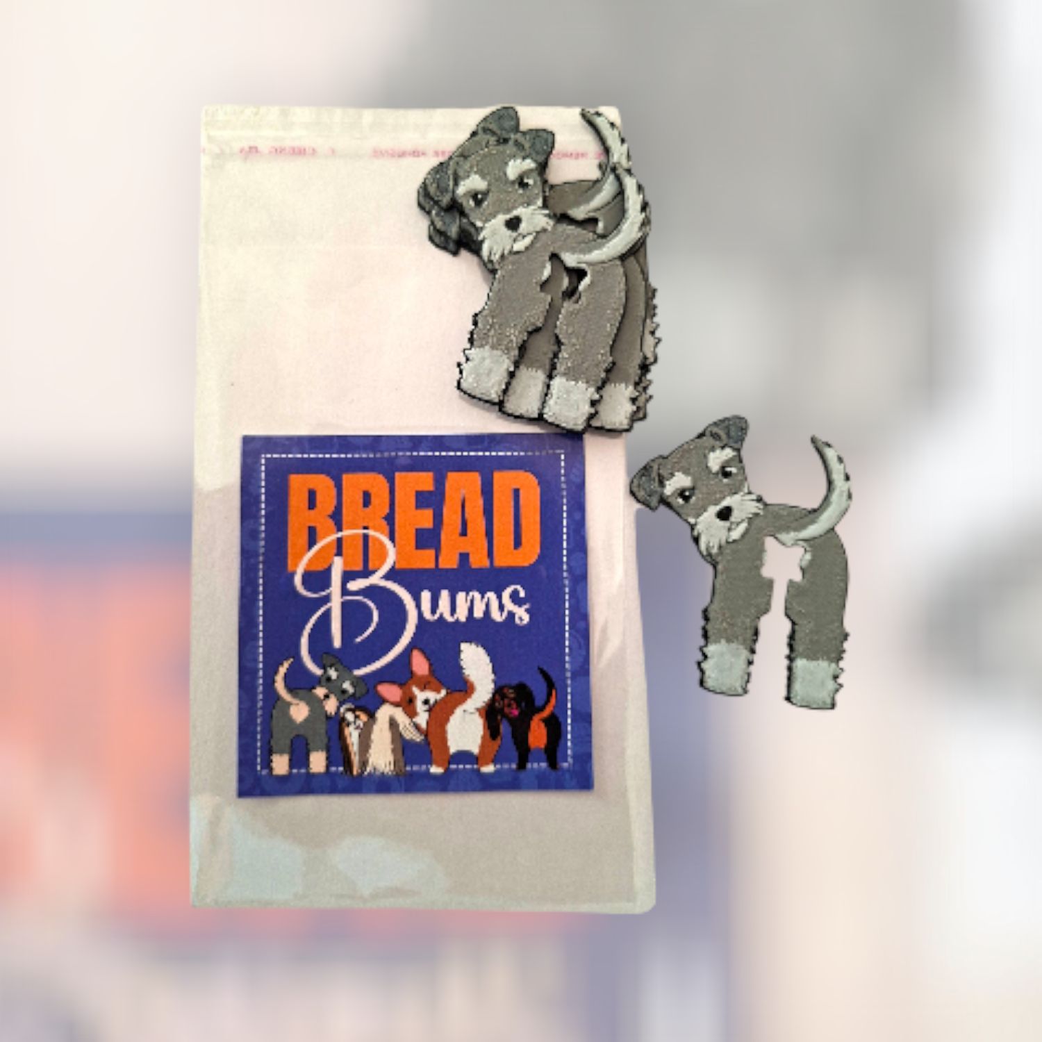 Bread Bums pack of 5 - Colourful Dogs - 11 Breeds (English Label)