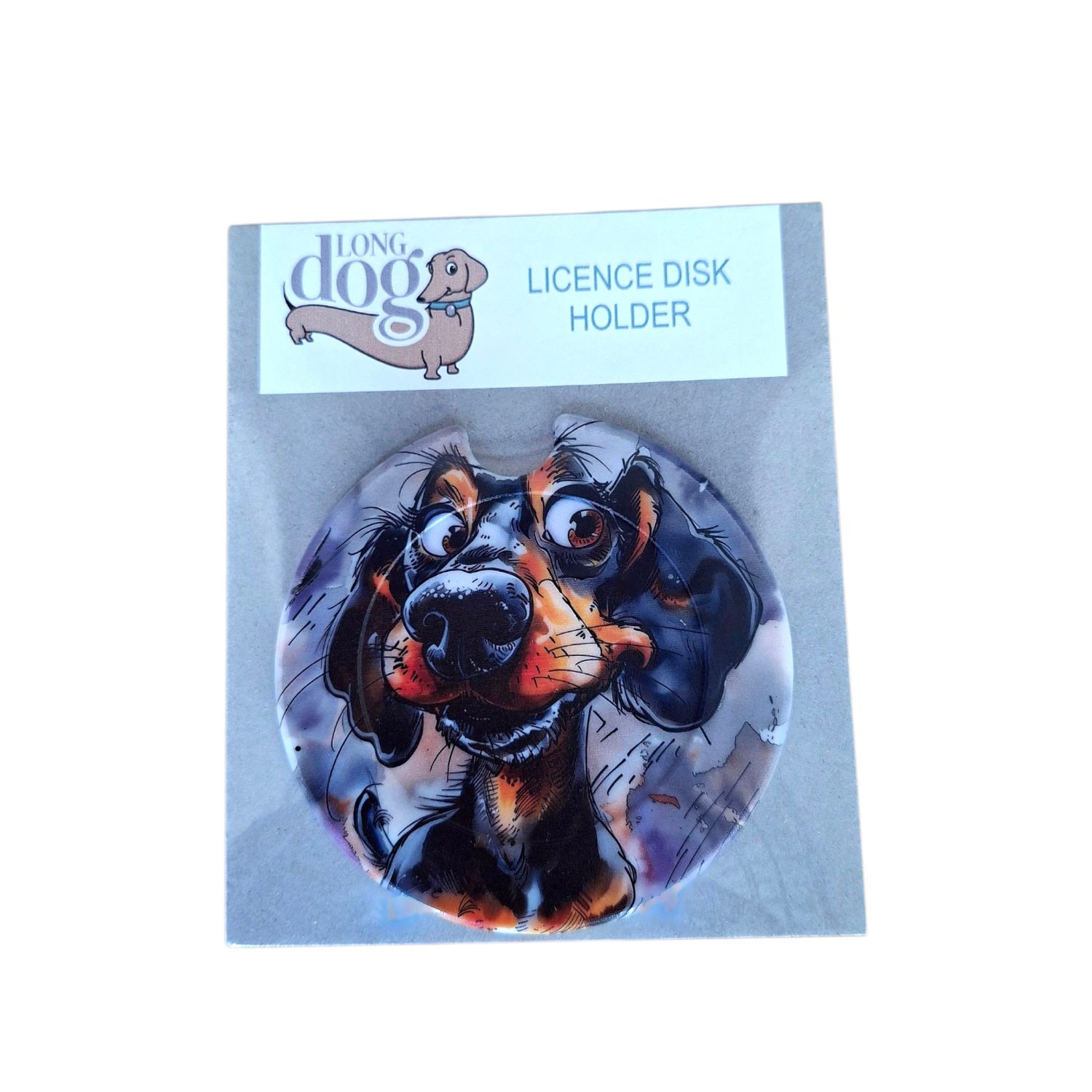 ​Plastic License Disc Holders - Funny Faces - Dachshunds - 3 designs, Designs: 1