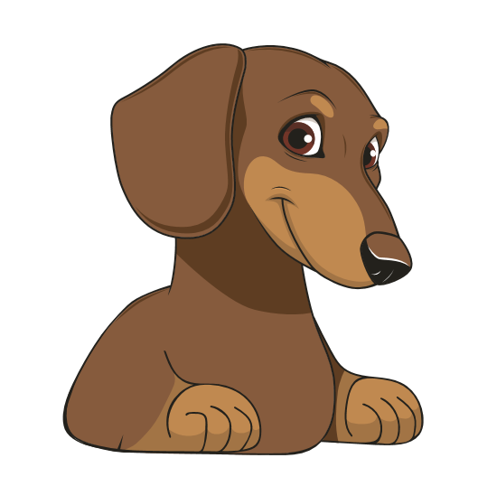 Cheeky Dog Car Sticker - Brown