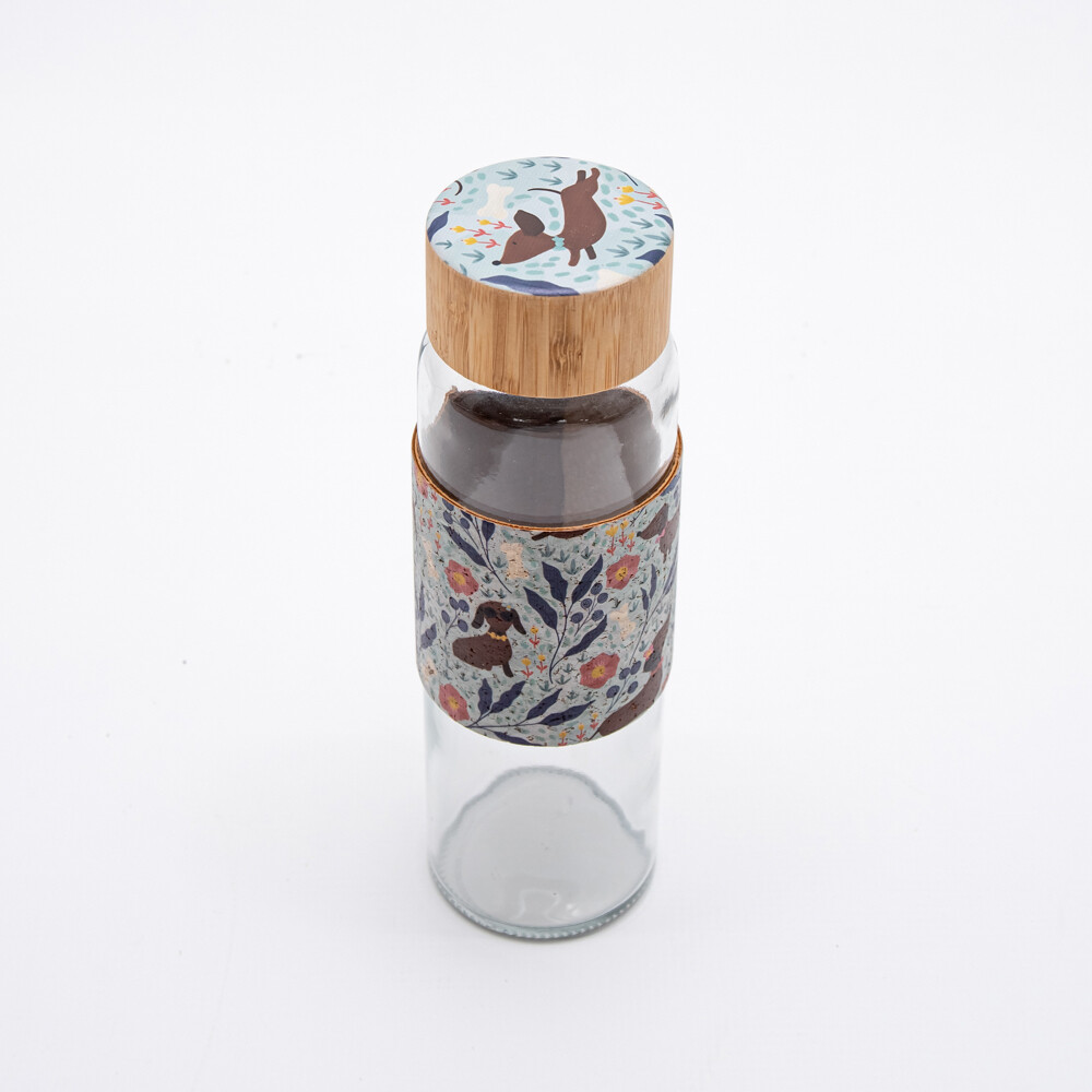Glass Water Bottle - Duck Egg Blue Glass Water Bottle - Duck Egg Blue
