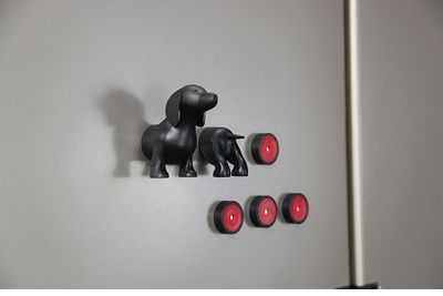 Fridge Magnet - Cartoon Dog Dachshund - Black