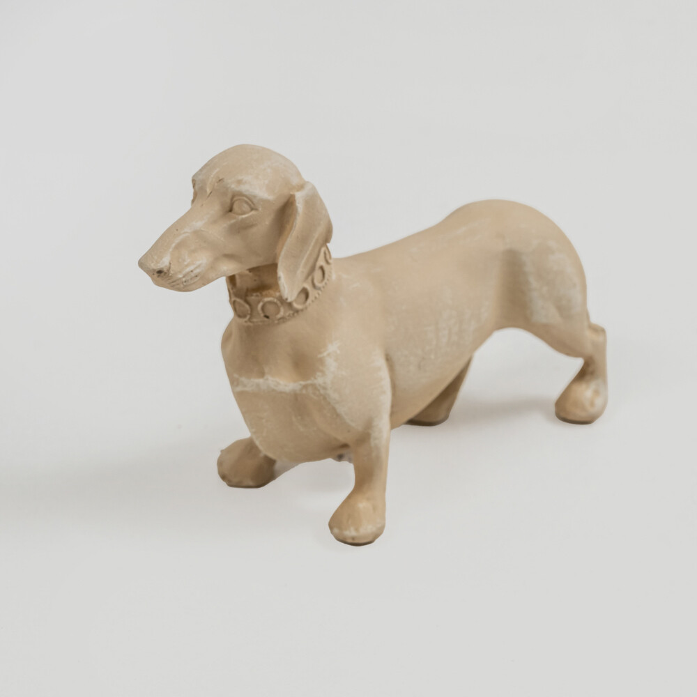 Dachshund Figurine - Cream - Matt Dachshund Figurine - Cream - Matt