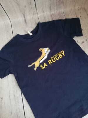 Long Dog Supports SA Rugby T-Shirt - Navy