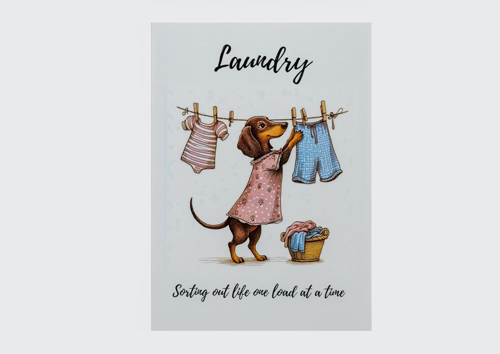 A4 Images on Gloss Cardboard (Unframed) - Laundry 1