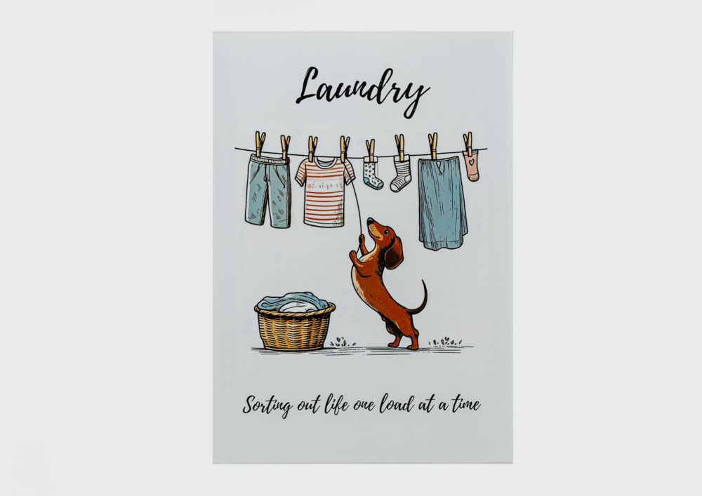 A4 Image on Gloss Cardboard (Unframed) - Laundry 2
