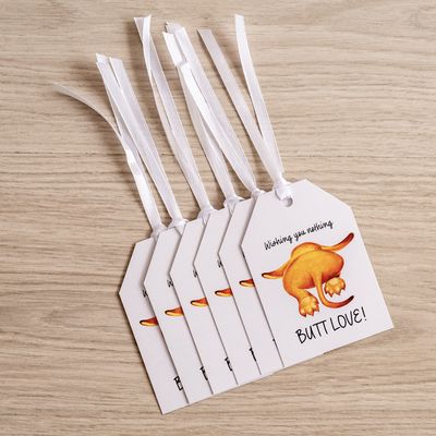 Gift Tags - set of 10 - Wishing you nothing Butt love