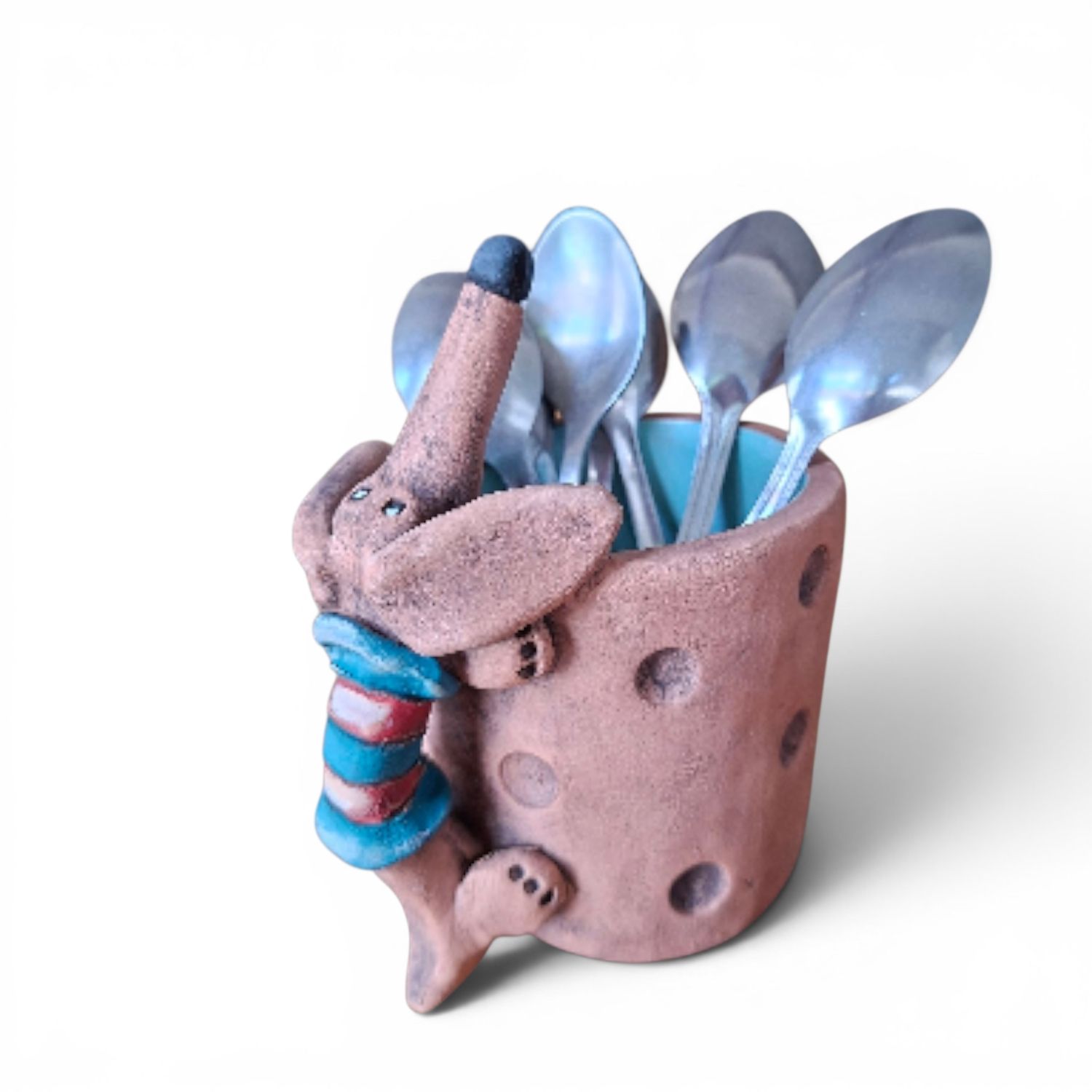Ceramic Dachshund Teaspoon Holder - 1 Ceramic Dachshund Teaspoon Holder - 1