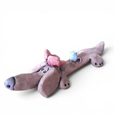 Ceramic Dachshund Ornament - Small - 2