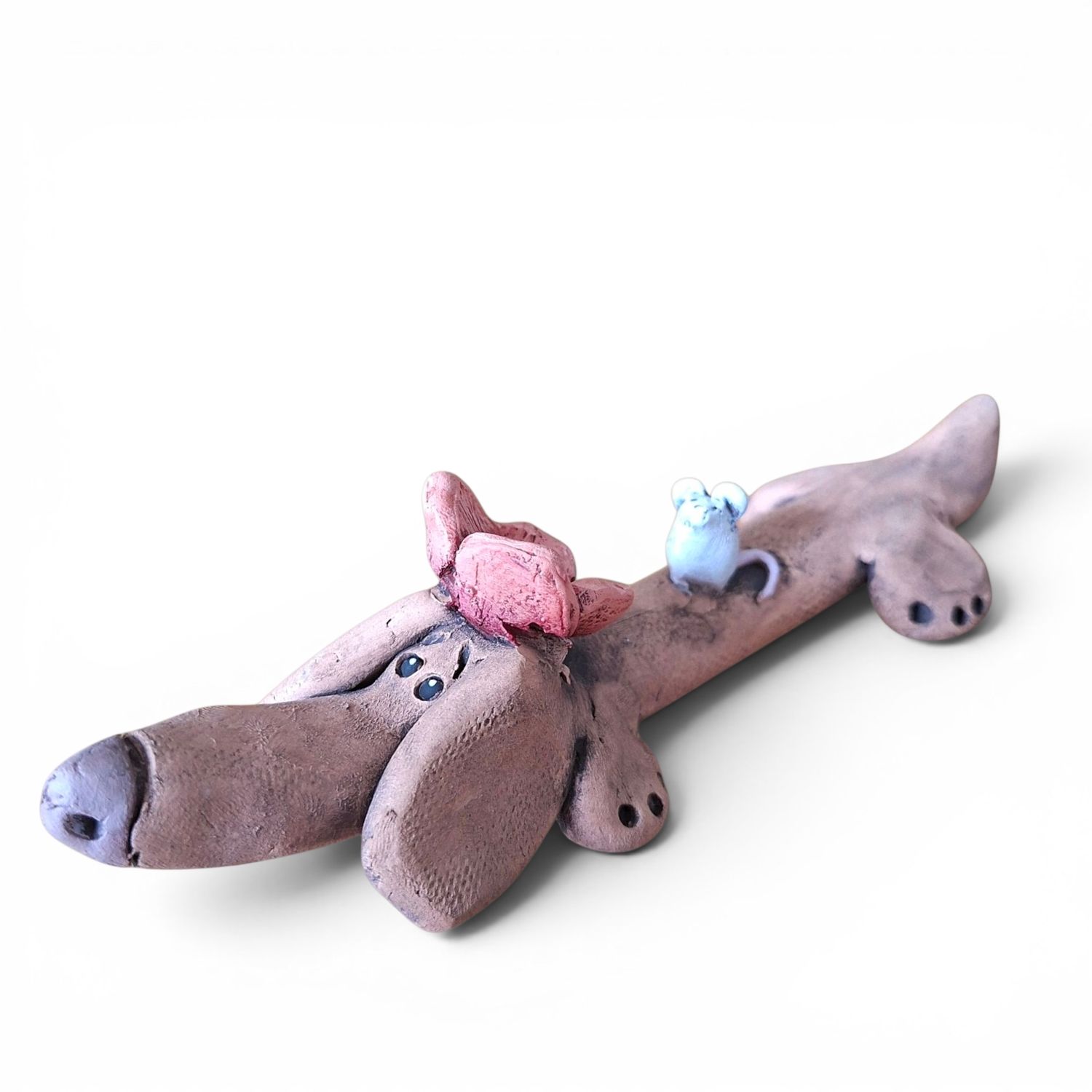 Ceramic Dachshund Ornament - Small - 2 Ceramic Dachshund Ornament - Small - 2