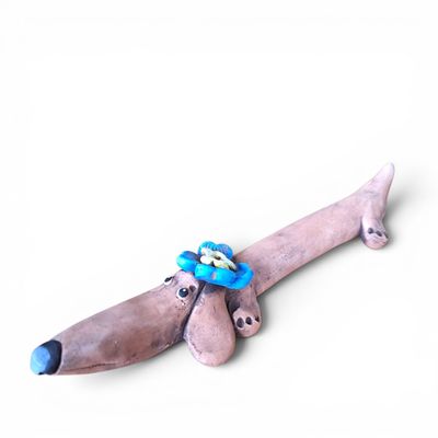 Ceramic Dachshund Ornament - Small - 3