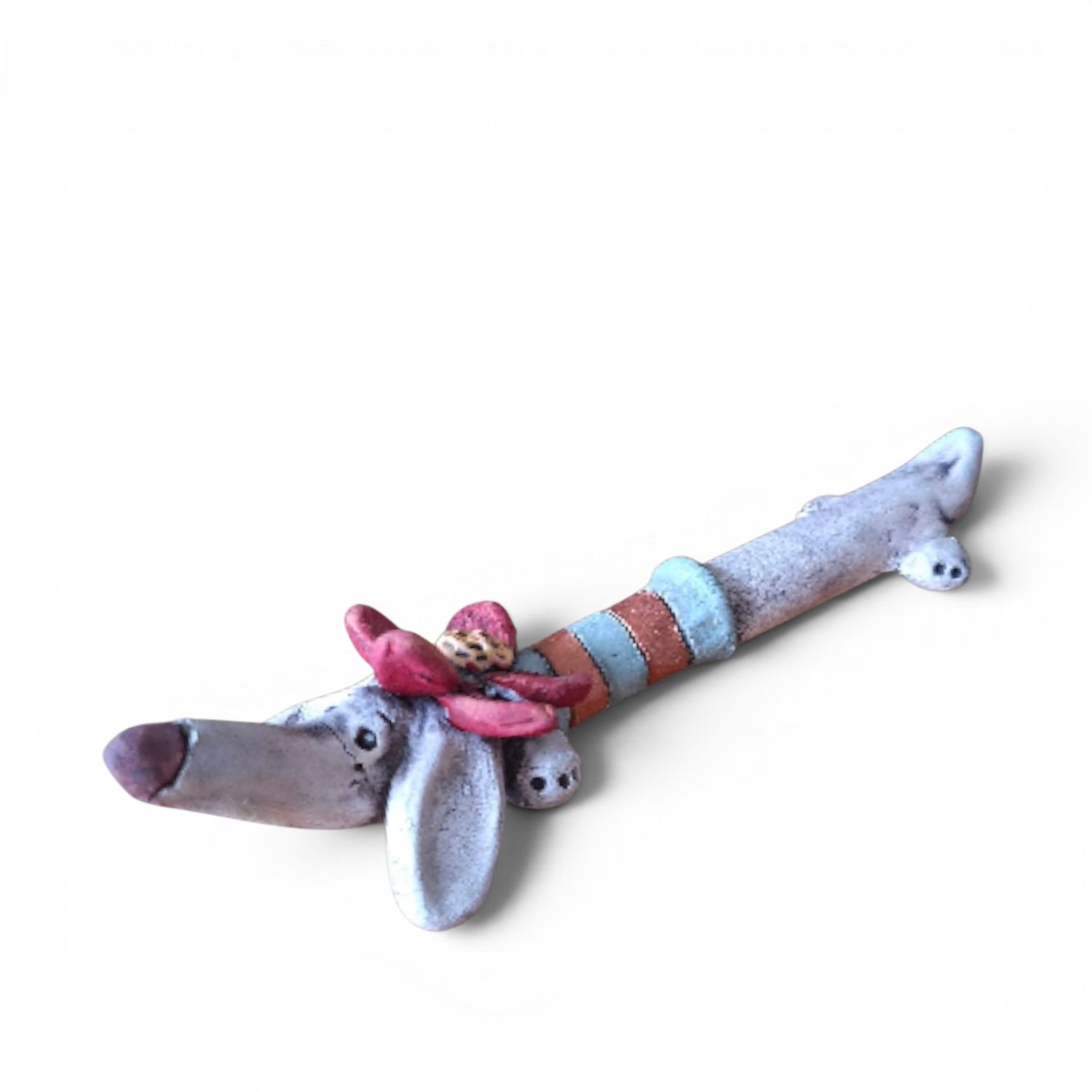 Ceramic Dachshund Ornament - Medium - 3 Ceramic Dachshund Ornament - Medium - 3