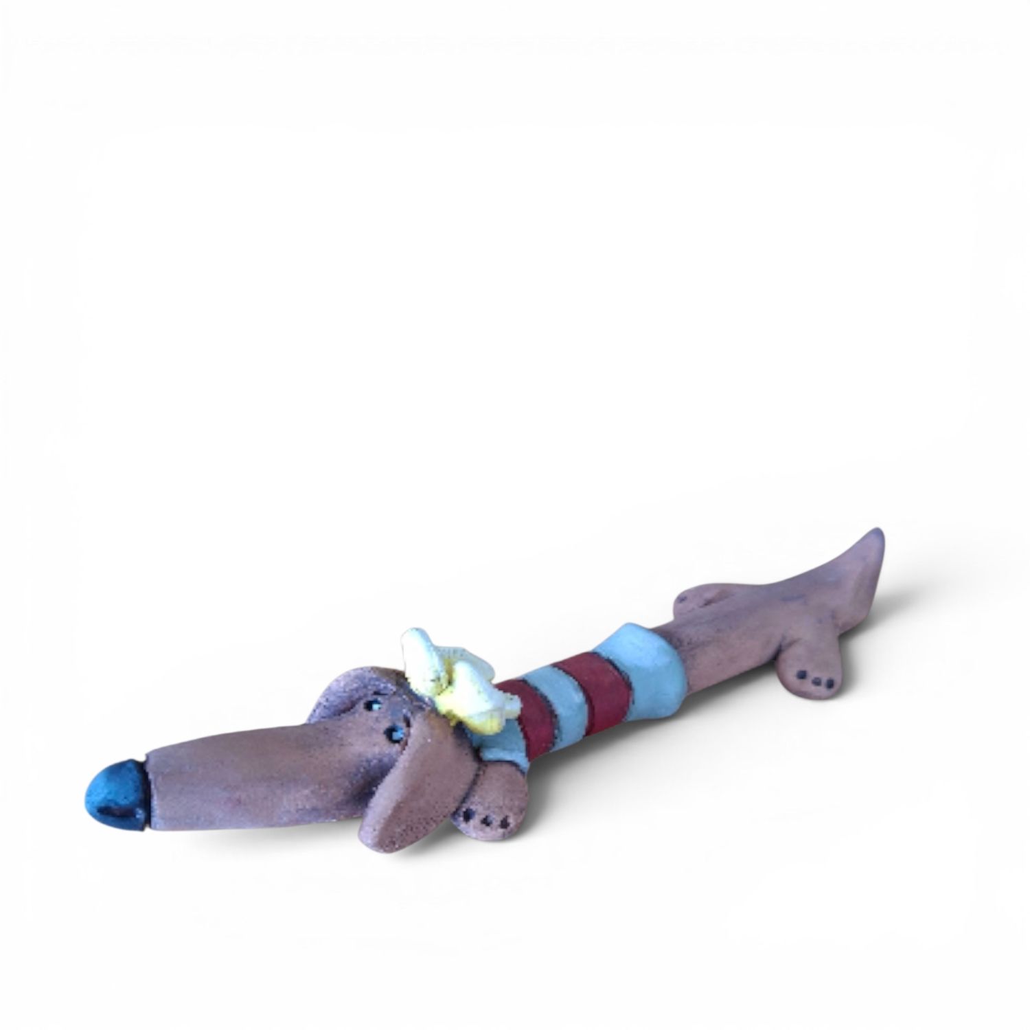 Ceramic Dachshund Ornament - Medium - 4 Ceramic Dachshund Ornament - Medium - 4