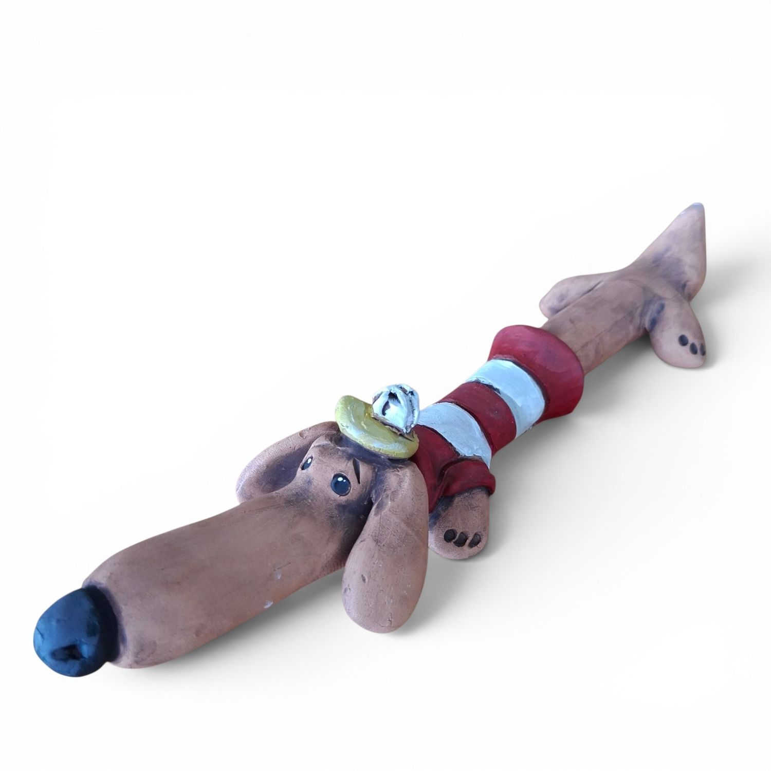 Ceramic Dachshund Ornament - Large - 2 Ceramic Dachshund Ornament - Large - 2
