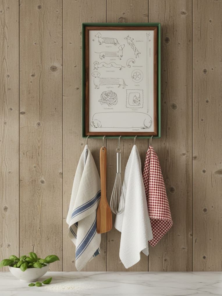 Vintage Baking Tray / Dishcloth, kitchen utensil holder / Magnetic board