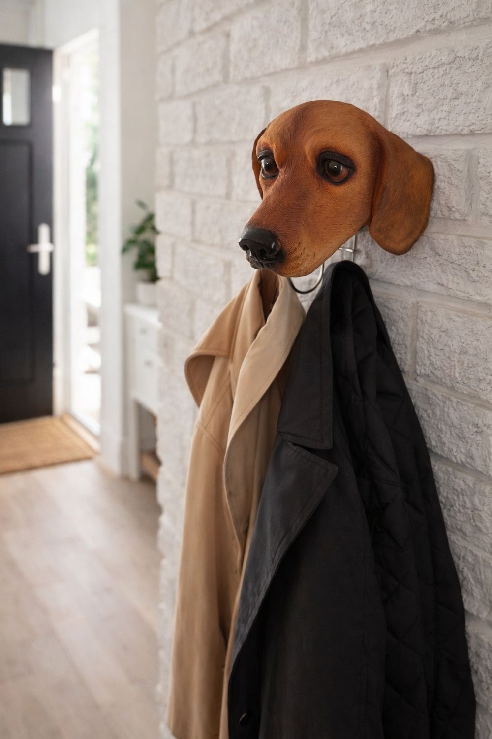 Dachshund Face  - Coat or Tea Towel Hanger