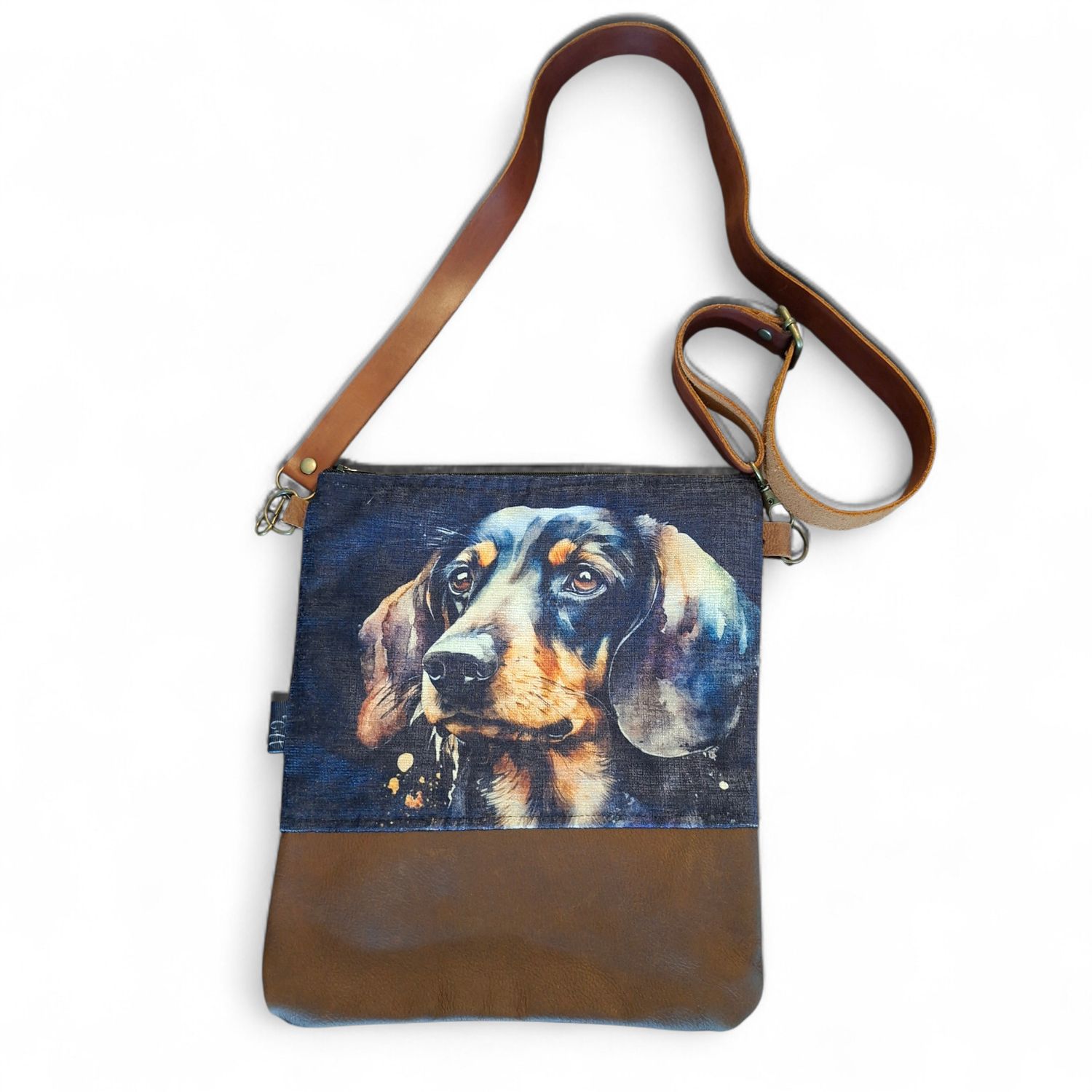 Black Dachshund Sling Bag