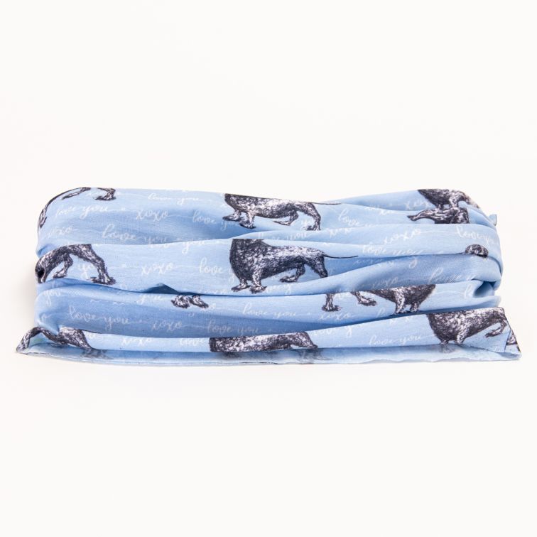 Pale Blue Love Buff with Dachshunds