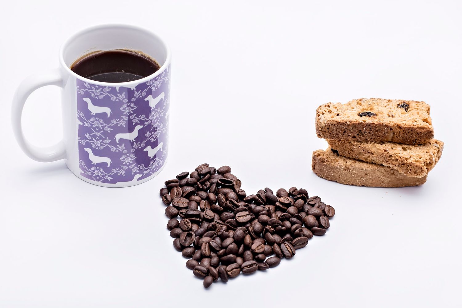 Dachshund print Mug - Purple pattern