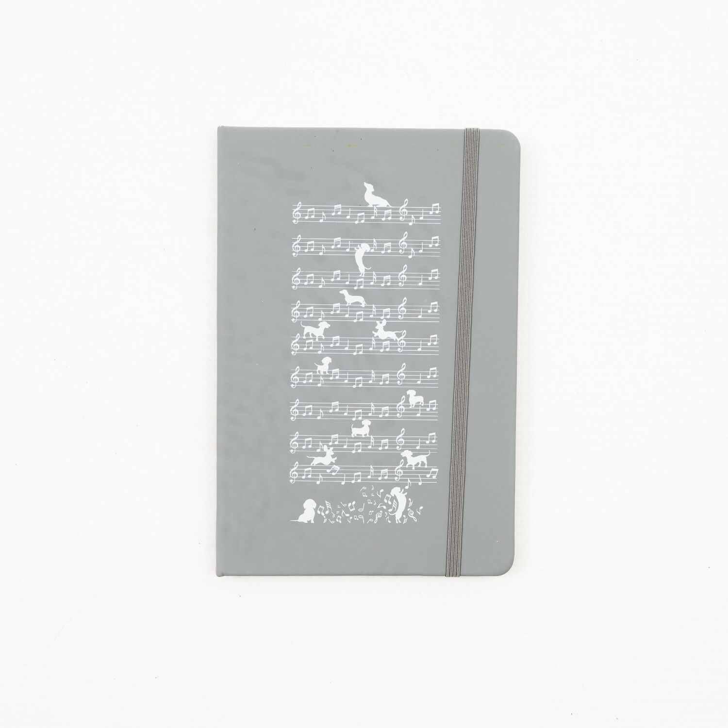 Colorful A5 Notepads - Music notes - Grey
