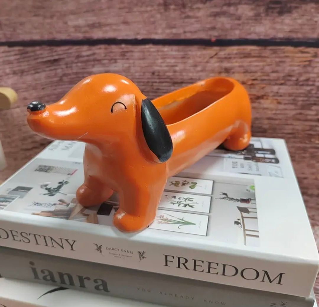 Resin Dachshund Planter Resin Dachshund Planter