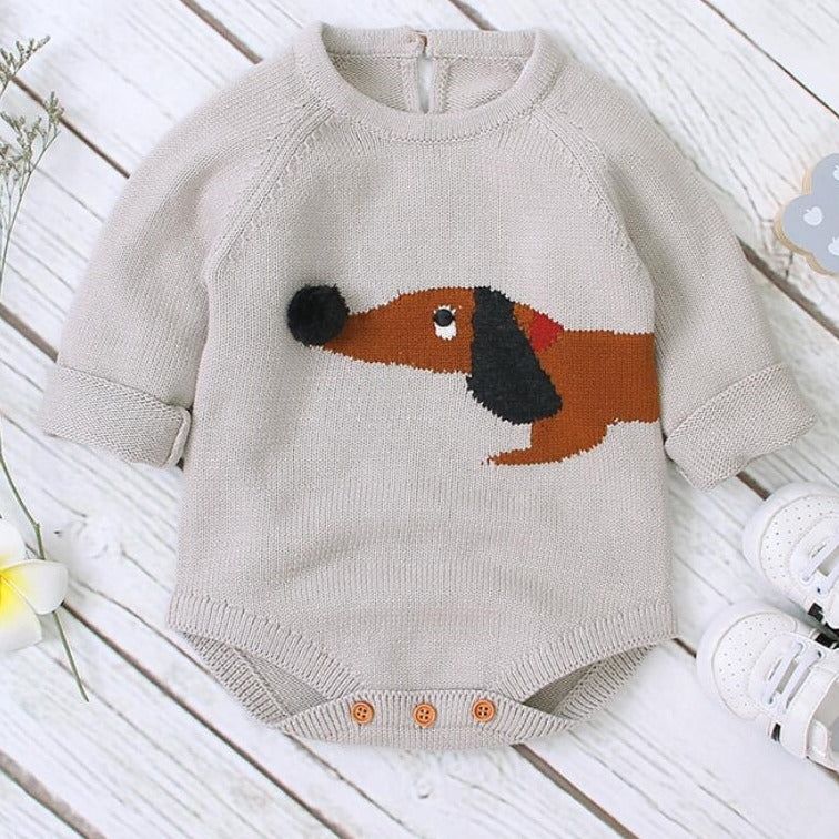 Knitted Onesie - Beige Knitted Onesie - Beige