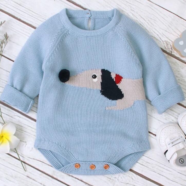 Knitted Onesie - Blue - 9-12 months Knitted Onesie - Blue - 9-12 months