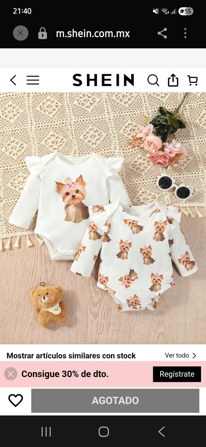 Girls Yorkie print Set (6-9 months) Girls Yorkie print Set (6-9 months)