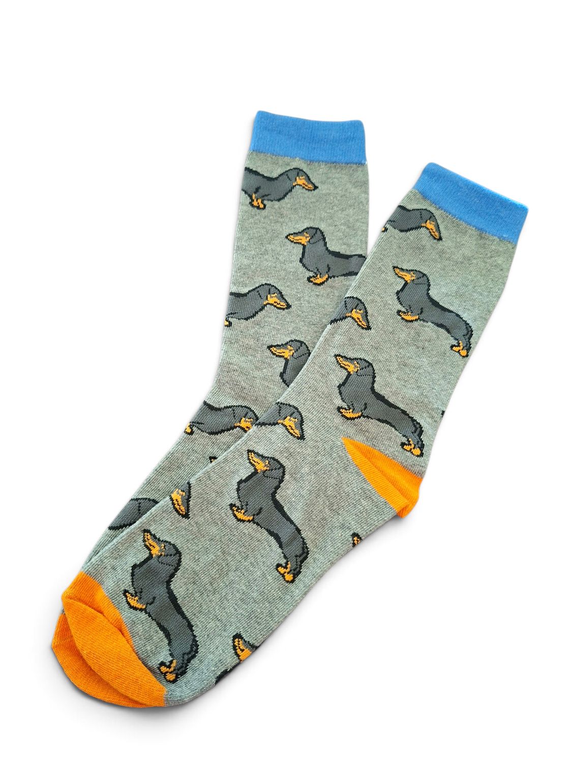 Socks - Grey with charming Dachshunds