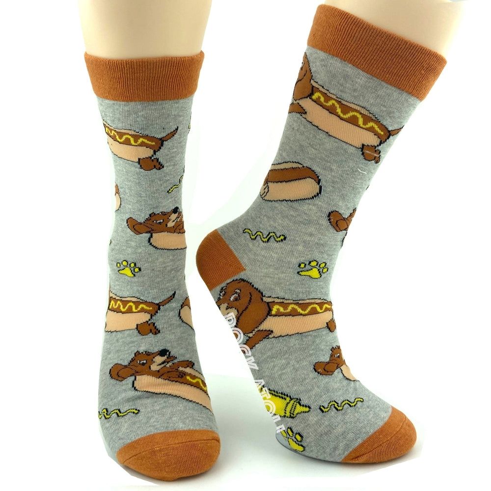  Socks - Grey Hotdog theme