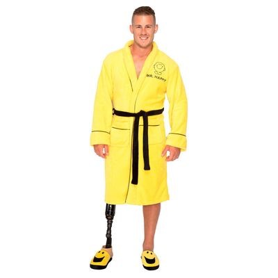 Badjas Mr Men Little Miss &quot;Mr Happy&quot; non hooded