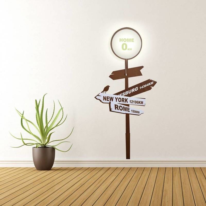 LED Light &quot;@ Home&quot; met muur stickers