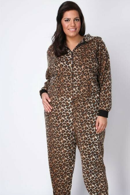 Onesie, Jumpsuit, &quot;Panter print&quot;  hooded xl series