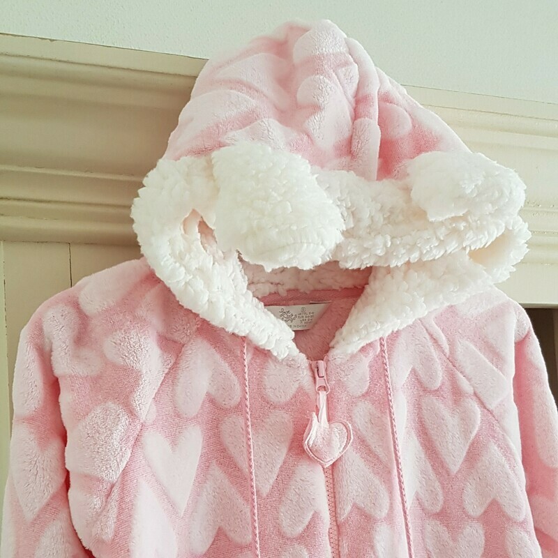 Onesie, Jumpsuits &quot;Hart&quot; reliëf print hooded