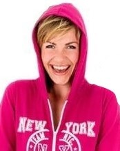 Onesie, Jumpsuit  &quot;New York City&quot; hooded design Grijs, Roze of Zwart, Maat: L Roze (geschikt voor lengte +/- 1.70 mtr, taille 104 cm, heup 110 cm, binnenbeen 68 cm)