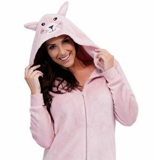 Onesie, Jumpsuit &quot;Cat roze&quot; hooded super soft