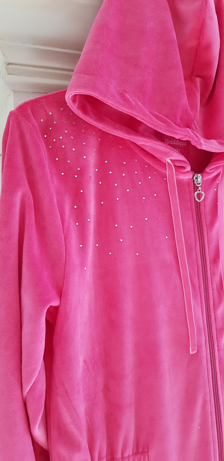 Onesie, Jumpsuit "Golddigga" hooded super soft