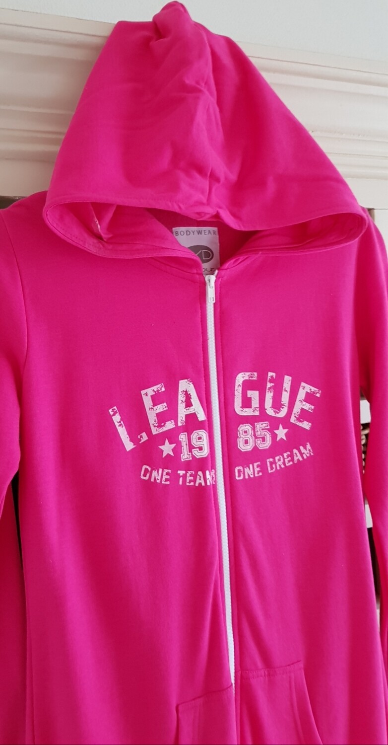 Onesie, Jumpsuit  "League 1985" hooded design Roze