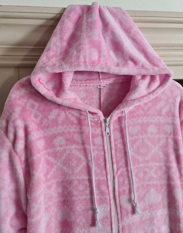 Onesie, Jumpsuit &quot;Aztec&quot;  hooded super soft roze design