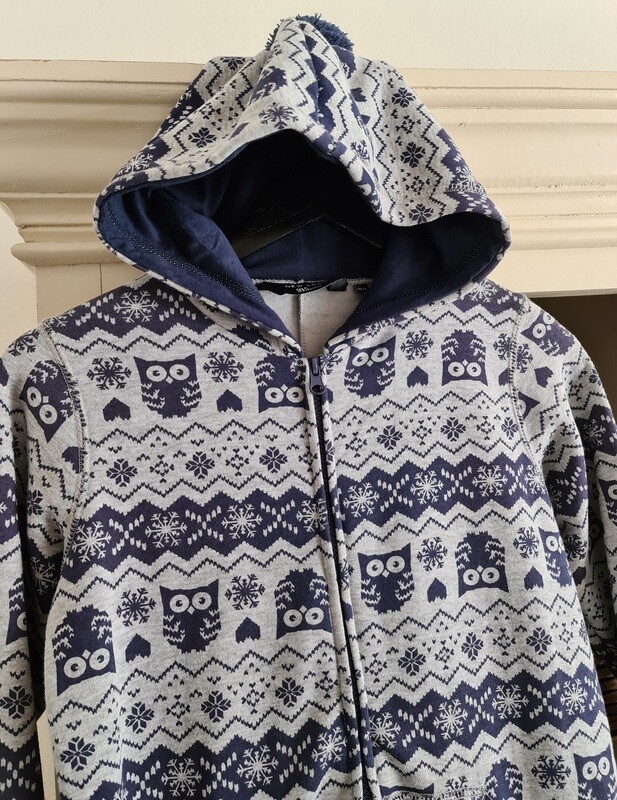 Onesie, Jumpsuit "Uil Print" hooded kids series