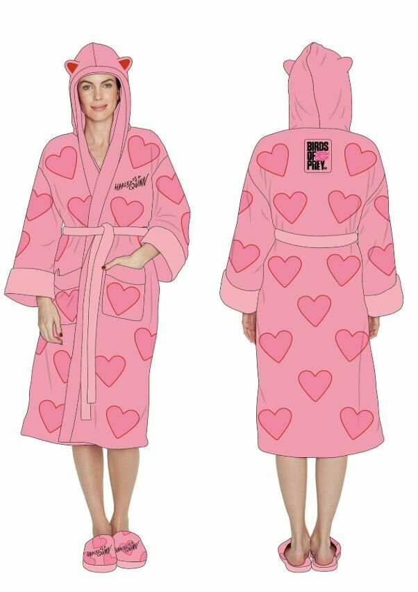 Badjas Harley Quinn &quot;Birds of Prey&quot; hooded ladies size super soft