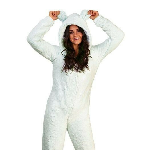 Onesie, Jumpsuit &quot;Teddy Mint&quot; hooded fluffy super soft