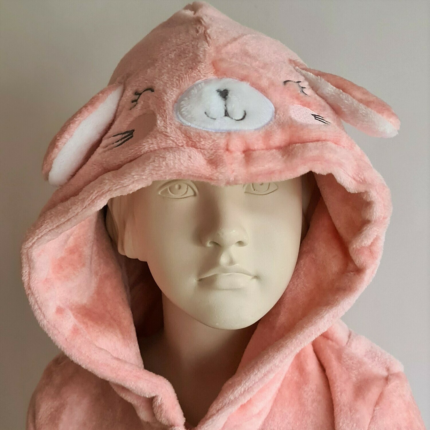 Onesie, Jumpsuit "Bunny" roze hooded super soft kids series