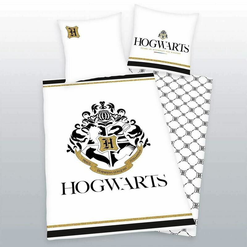 Harry Potter "Hogwarts" Gold dekbedovertrek omkeerbaar