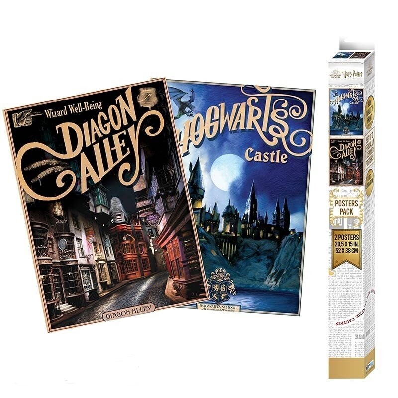 Harry Potter "Hogwarts &amp; Diagon Alley" posters set