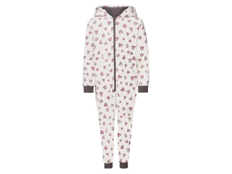 Onesie, Jumpsuit  &quot;Hart&quot; print super soft fluffy hooded kids series