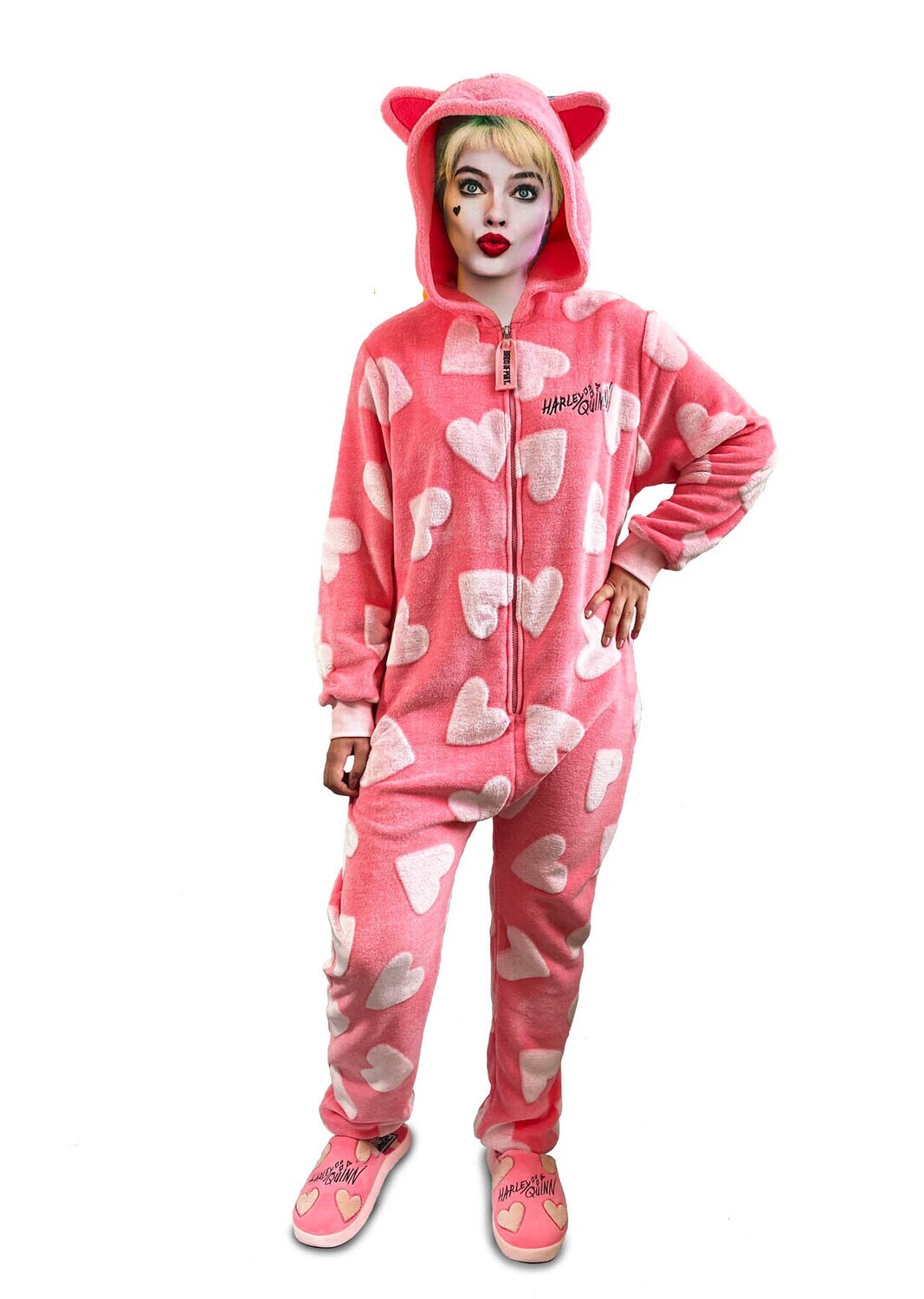 Onesie, Jumpsuit  Harley Quinn &quot;Birds of Prey&quot; hooded ladies size